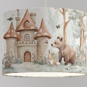 Lampshade children&#39;s room Unicorn purple