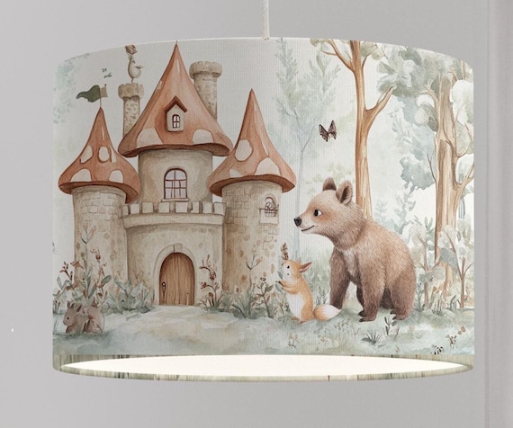 Lampshade children's room Unicorn purple