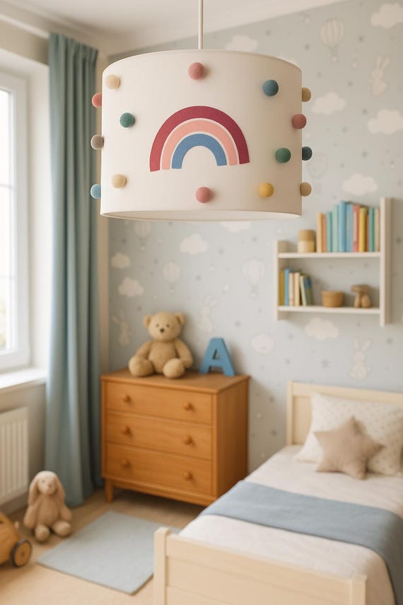 children's lamp lampshade cloud Scandinavian pattern application felt modern minimalist