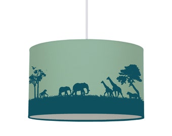 Hanging lamp children lampshade whale sea fish white nursery