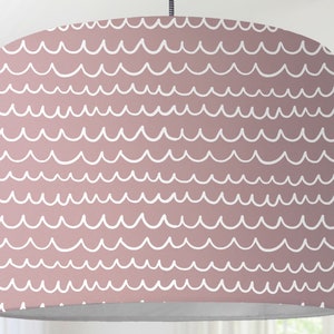 Hanging lamp lampshade powder pink modern Scandinavian pattern modern Scandinavian minimalist gift for her