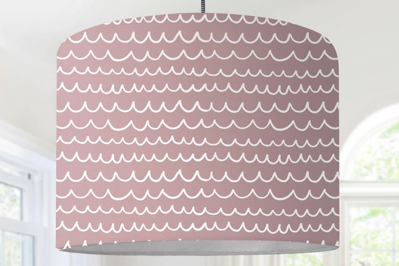 Hanging lamp lampshade powder pink modern Scandinavian pattern modern Scandinavian minimalist gift for her