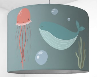 Abat-jour chambre d'enfant lampe enfant poisson menthe cadeau sous-marin cadeau enfant cadeau pendaison de crémaillère