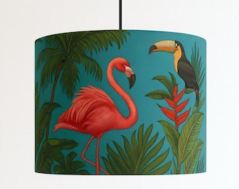 Handmade lampshade “Under the Sea” – Maritime design with turtle & corals