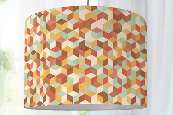 Lampshade triangles Graphic pattern Triangle pattern Living room lamp Nursery