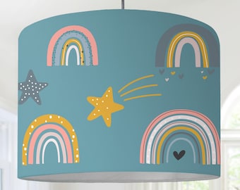 girl room lampshade rainbow star boy modern scandinavian pattern modern scandinavian minimalist