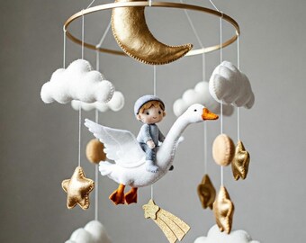 Nursery Mobile Boy | Dream Journey Mobile Baby | Handmade Mobile
