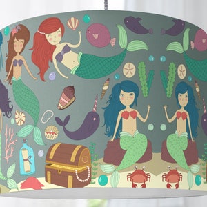 Lampenschirm Kinderzimmer Meerjungfrau Bild 1