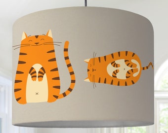 Cat lamp lampshade cat children's lamp beige
