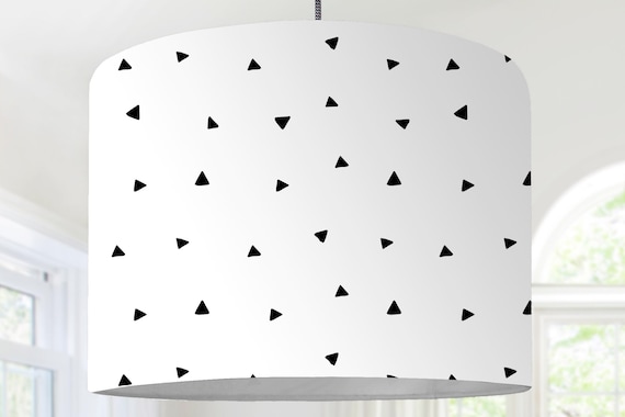 Hanging lamp lampshade black white modern Scandinavian pattern modern Scandinavianceiling lamp