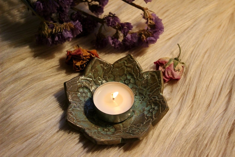 Pottery handmade Handmade ceramics Ring dish Small gift Jewelry holder Tea light candle holder with Butterfly Small jewelry dish