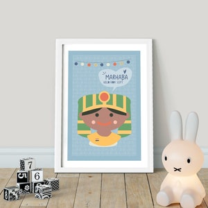 Marhaba! Hallo aus ÄGYPTEN! Kinder der Welt - PRINTABLE, Kinder auf der ganzen Welt, Hallo Kinderzimmer Wandkunst, Spielzimmer Poster Dekor