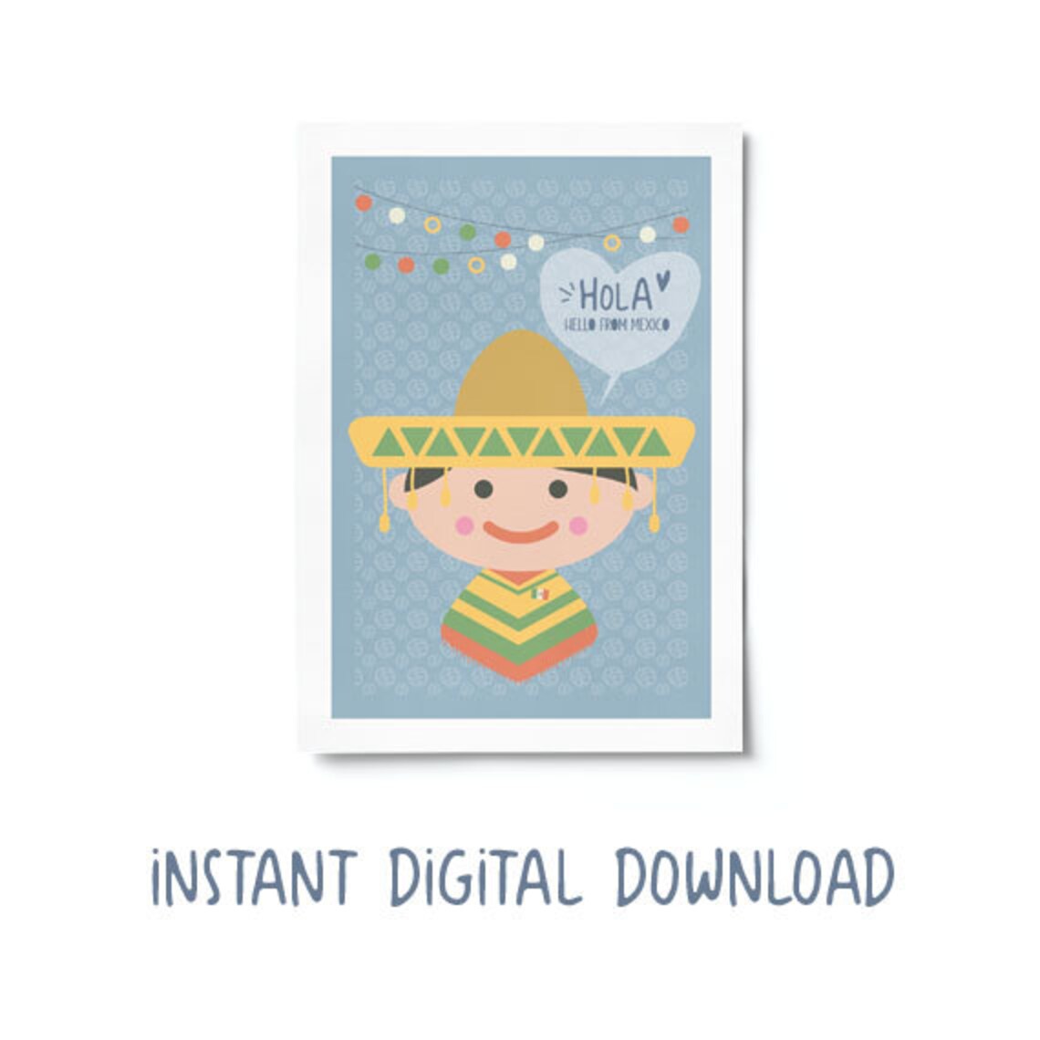 Hola Hello from MEXICO Kids around the world PRINTABLE Etsy