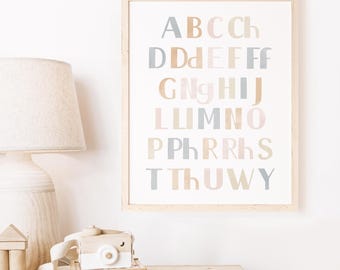 Impresión del alfabeto galés IMPRIMIBLE, impresión infantil Wyddor, Printiau i Blant