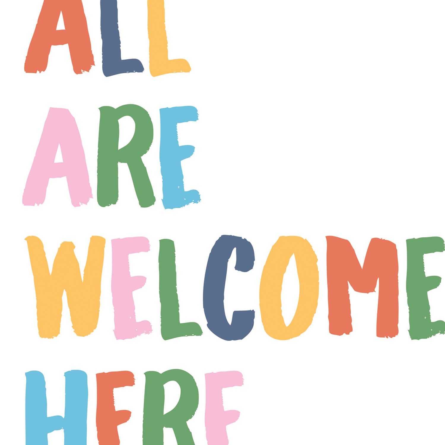 All Are Welcome Here PRINTABLE Inspiring Nursery Wall Art - Etsy