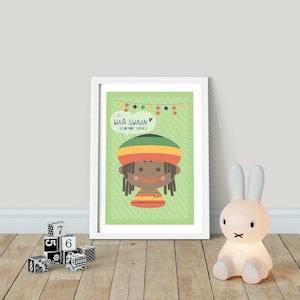 Waa Gwaan! Olá da JAMAICA! Crianças do mundo - IMPRIMÍVEL, Crianças ao redor do mundo, Olá, arte de parede do berçário, decoração de pôster de sala de jogos
