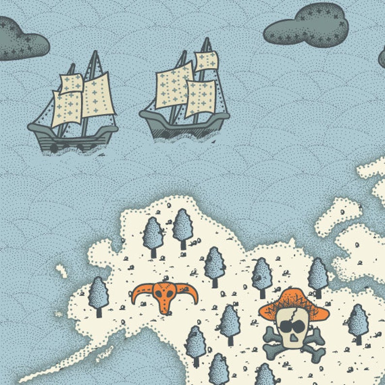 pirates map treasure map nursery world map printable kids