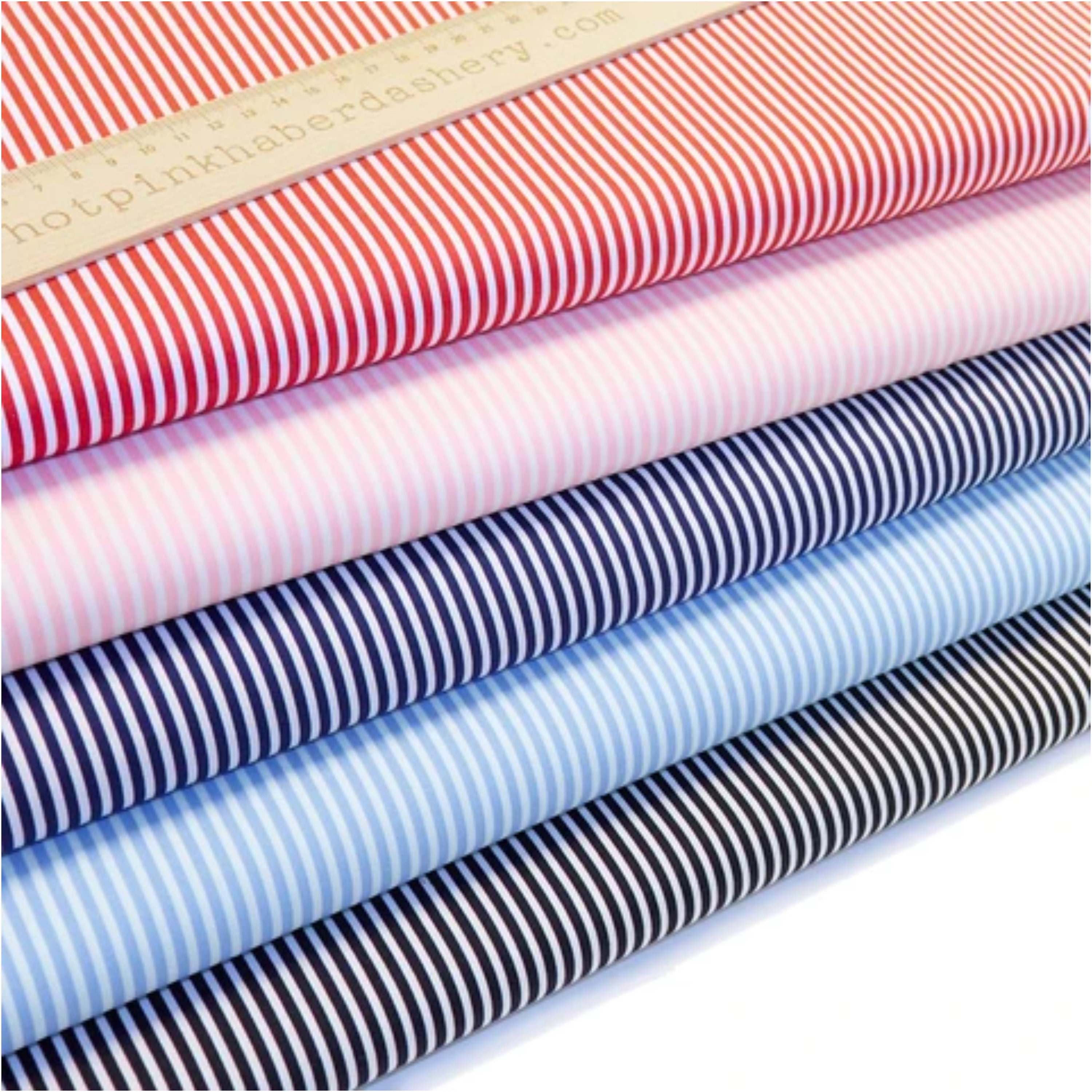 3mm Candy Stripes 100 Cotton Poplin Fabric by Rose & Hubble Etsy