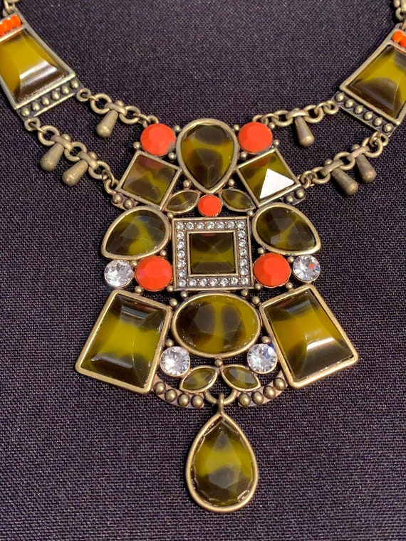 STUNNING Silpada KR Bib Brass Tone 