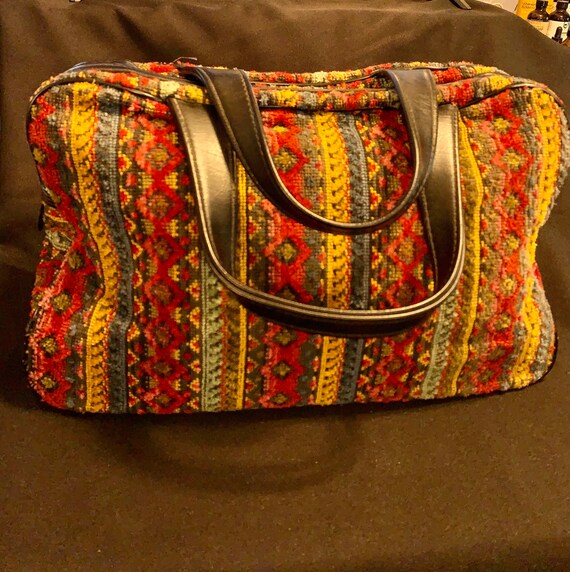 Vintage 50’s Tapestry Needlepoint Large Purse Bag