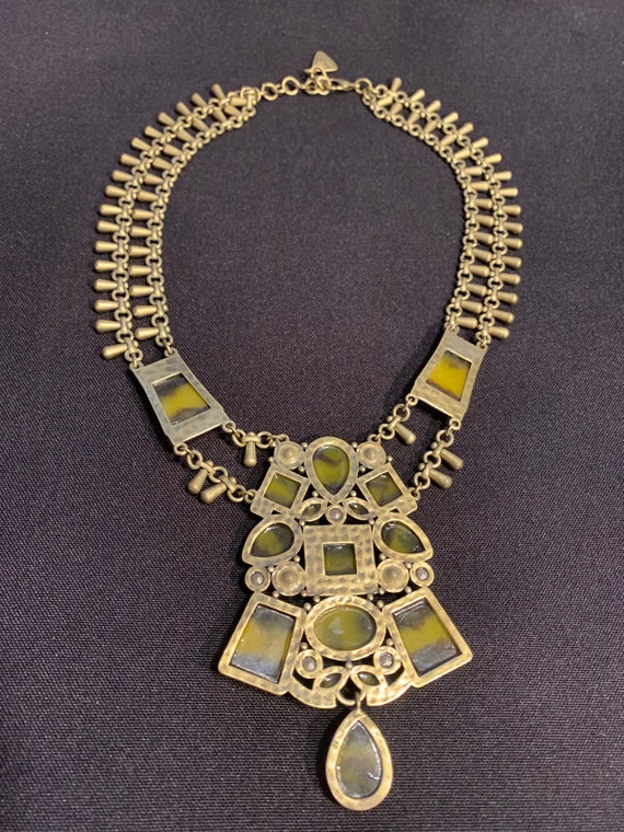 STUNNING Silpada KR Bib Brass Tone 