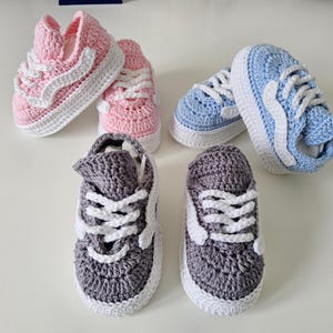 Vans Crocheted Baby Shoes Etsy