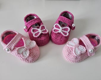 crochet baby shoes