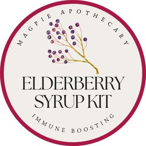 Elderberry Syrup Kit | Family Size | DIY kit | Elderberries Astragalus Rose Hips Ginger Cinnamon Clove | Easy Instructions | Cough Syrup