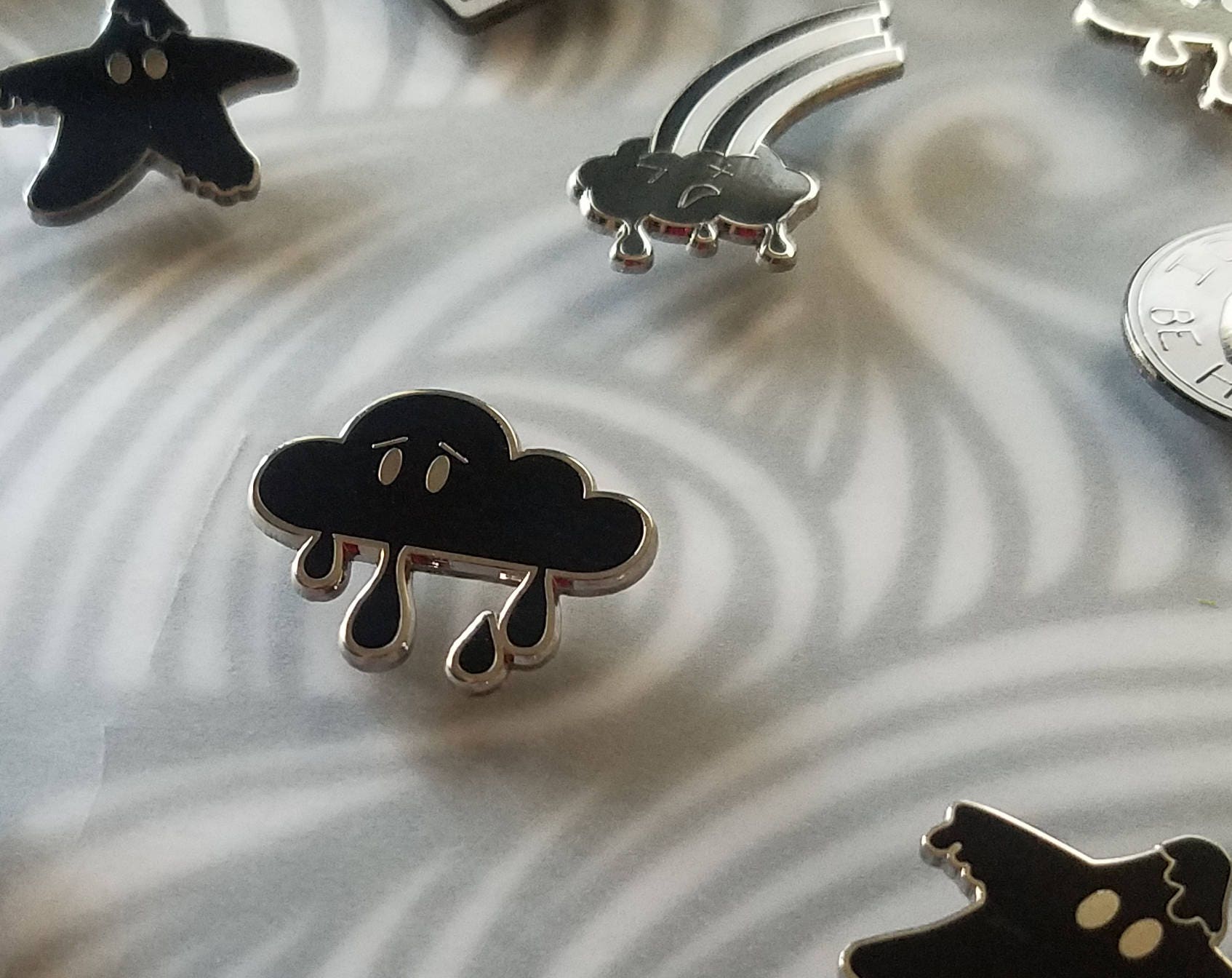 Inky the Cloud Enamel Pin - Etsy