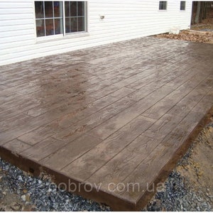 Stone Decorative Concrete Stamp Cement Imprint Texture Mat Silicone Stamping/Polyurethane stamp for concrete &quot;Board&quot;for the floor and tracks