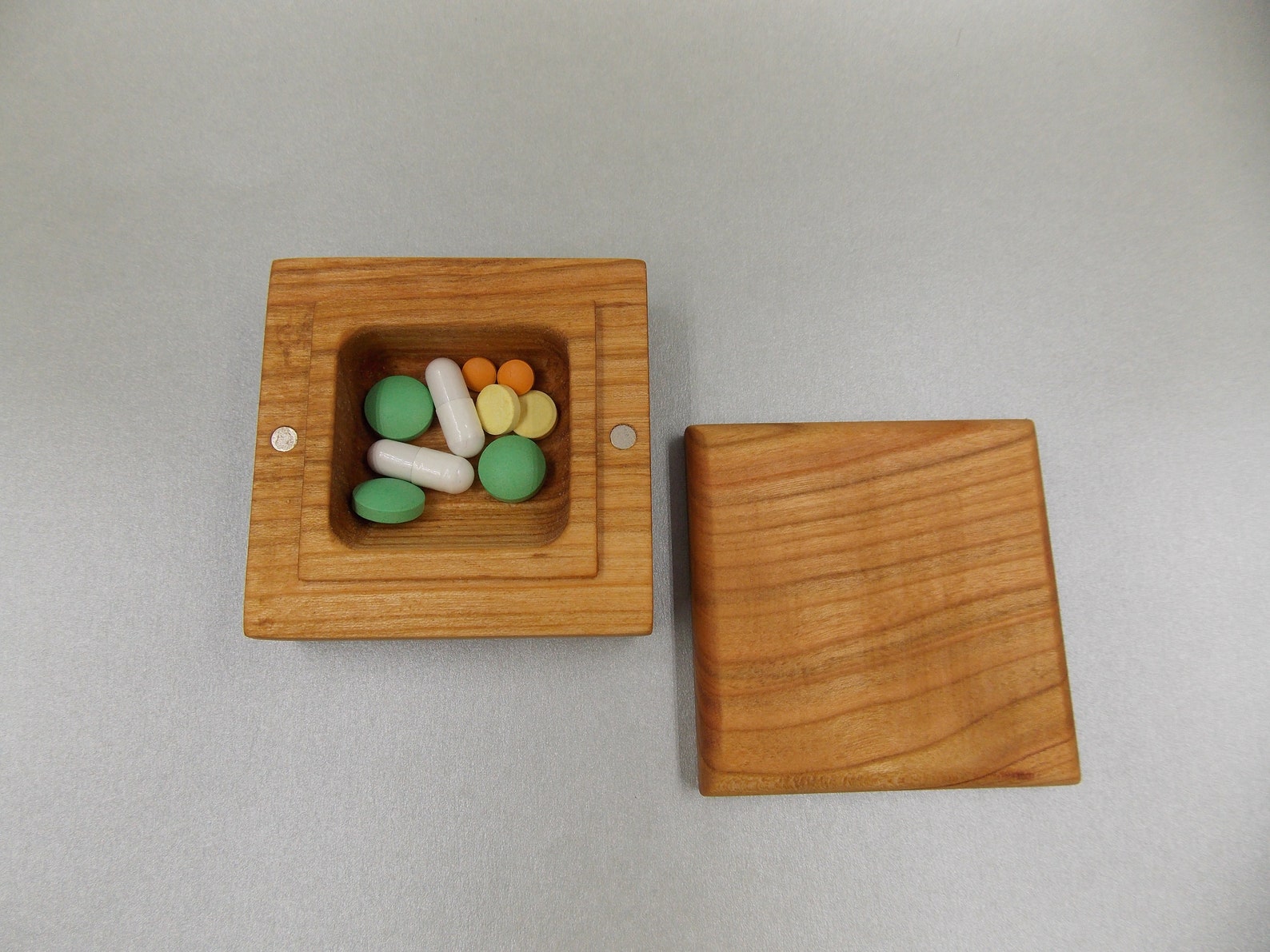 Wooden Small Pill Box /Decorative Travel Pill Box / Nature Etsy