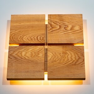 Wooden Wall LED Lamp / Modern Minimalist Loft Design  / Home Wall Decor / Wooden Wall Sconce Lamp