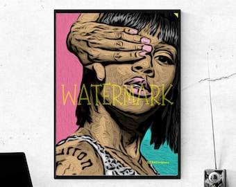 Lisa &quot;Left Eye&quot; Lopez | Queens of Hip Hop Tribute | Art Print | Home Decor | Misfitillustrations