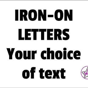 Iron on Letters -  UK
