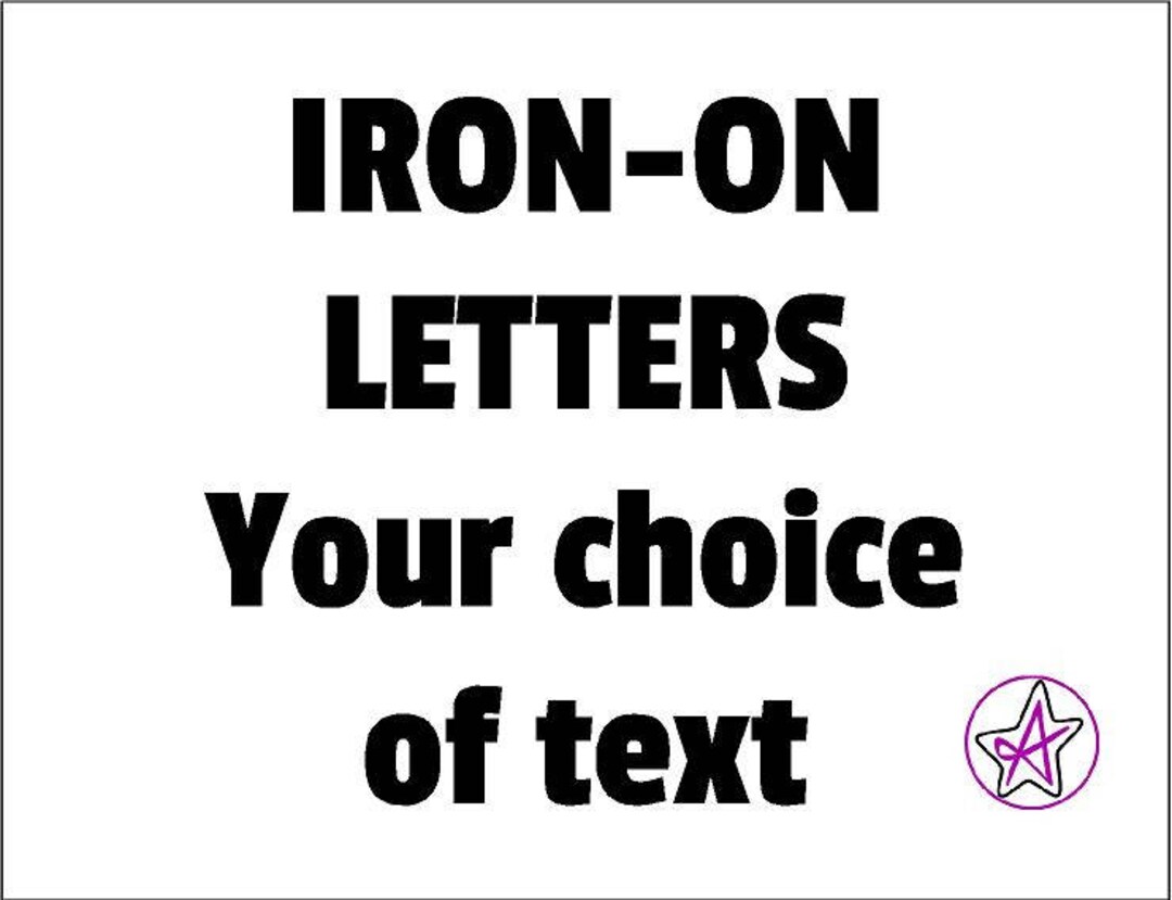 Personalised Iron on Letters, Vinyl Transfer Custom Vinyl Lettering Etsy