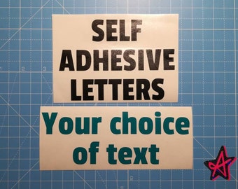 Personalised self-adhesive vinyl letter stickers | Custom Vinyl Lettering