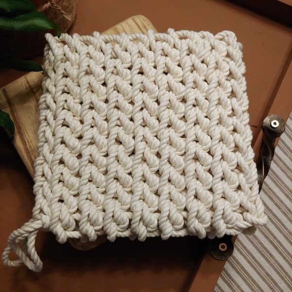 Rope Trivet Crochet Potholder Hot Pad