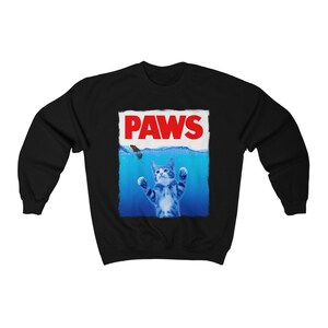 Funny Cat Sweatshirt, Paws Cat Sweater, Cute Cat Sweater, Vintage Cat Sweatshirt, Cat Lover Gift