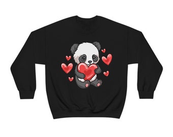 Panda Sweatshirt, Cute Panda Sweater, Womens Panda Lover Sweatshirt, Panda Lover Gifts, Cute Panda Apparel for Women