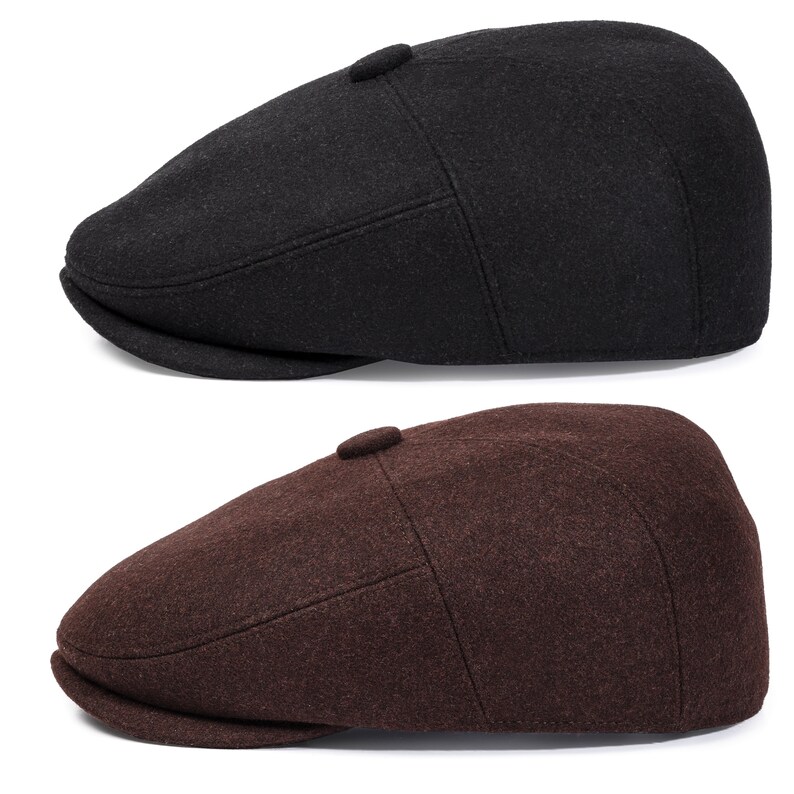 Newsboy Cap for Men Flat Cap With Foldable Ear Flaps Ivy Hat Etsy