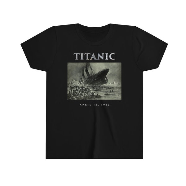 Kids Titanic Tshirt, Titanic Lover Shirt, Boys Titanic Gift, Girls Titanic Tee Shirt, Titanic Sinking Art Shirt