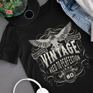 Mens 80th Birthday Shirt | 80th Bday Shirt | Mens Birthday Gift Tshirt | Mens Birthday Tee