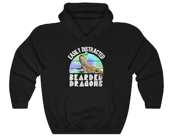Bearded Dragon Hoodie, Lizard Hooded Sweatshirt, Reptile Lover Hoodie, Lizard Lover Gift