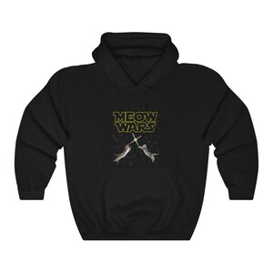 Funny Cat Hoodie, Cat Wars Hooded Sweatshirt, Cats Wars Gift for Cat Lovers, Cat Humor Apparel