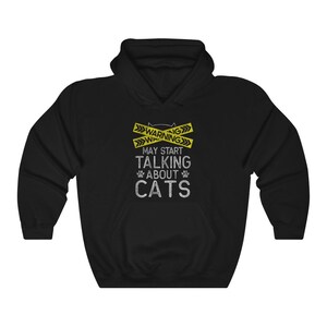 Funny Cat Hoodie, Womens Cat Lover Hooded Sweatshirt, Mens Cat Gift, Cat Mom Hoodie, Cute Cat Apparel