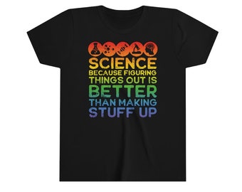 Kids Funny Science Shirt, Because Figuring Stuff Out TShirt, Boys Science Shirt, Girls Science Lover Gift