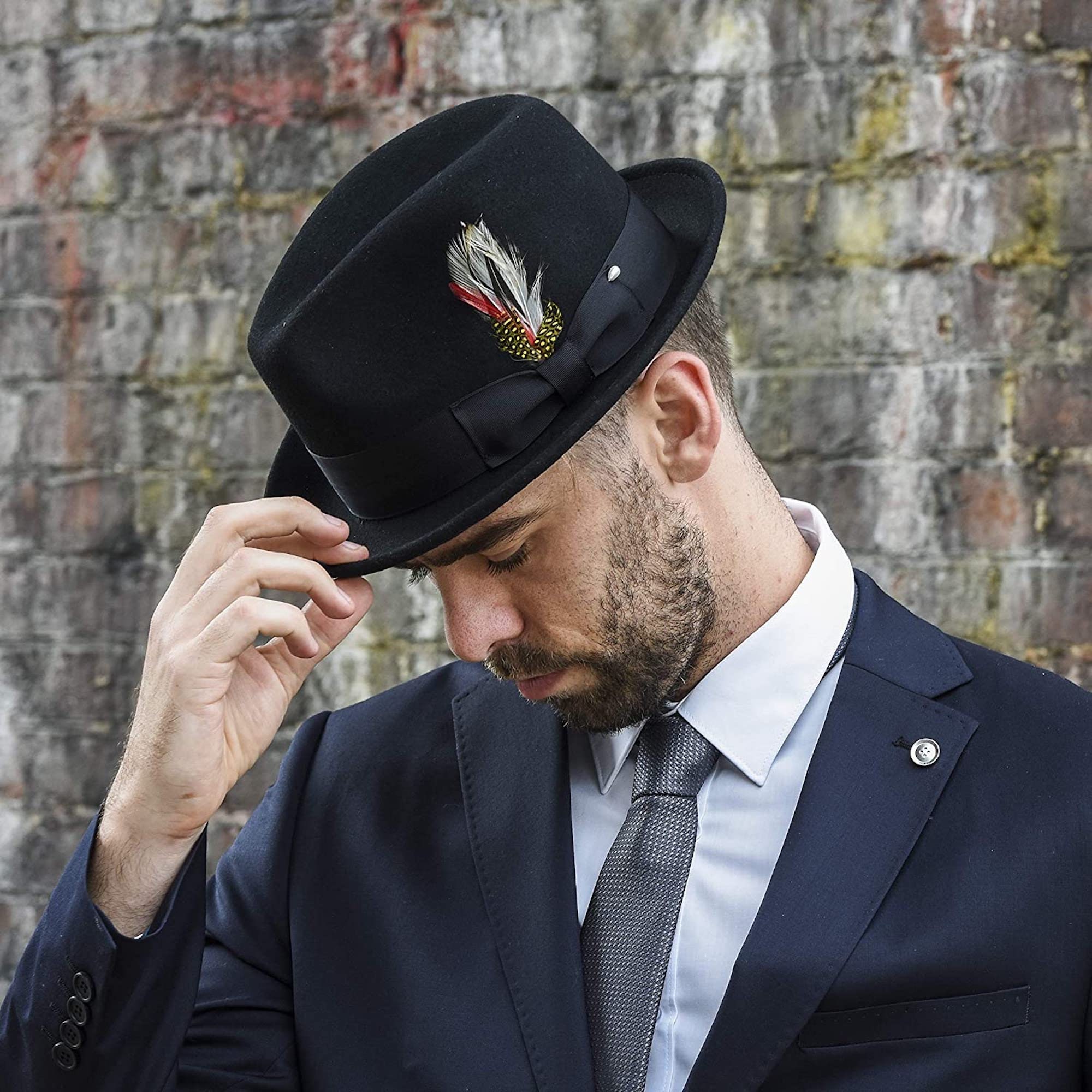 Mens Fedora 100 Wool Men's Medium Brim Felt Fedora Hat Etsy