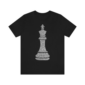 T-shirt "Think Chess" Pour Joueurs D'échecs - Design Reine Et Tour, Coton, Cadeau Pour Amateurs De Jeux