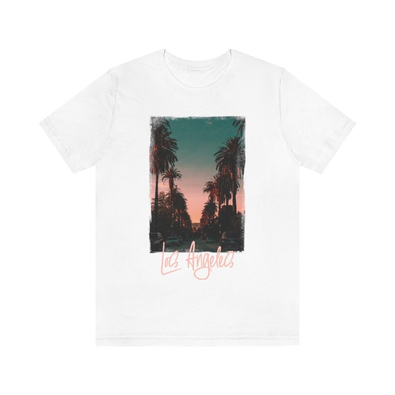 Los Angeles Tshirt, Mens LA Tee, Womens Los Angeles Shirt, Los Angeles Lover t-shirt, California Tourist Gift White