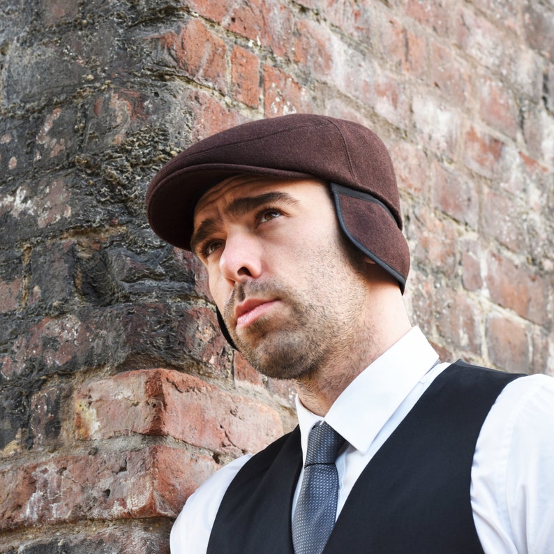 Newsboy Cap for Men Flat Cap With Foldable Ear Flaps Ivy Hat | Etsy